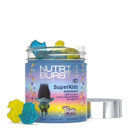 Nutri Burst Trolls SuperKidz - Multivitamins (60 Gummies) - Kids Food Supplement