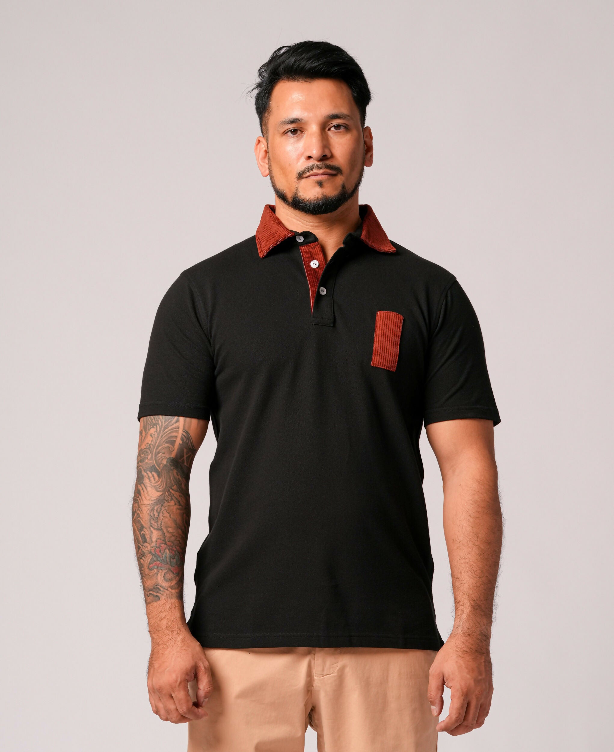 Textura Unius Noir Polo