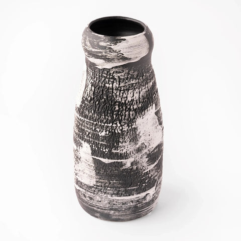 Black & White Abstract Ceramic Vase Big