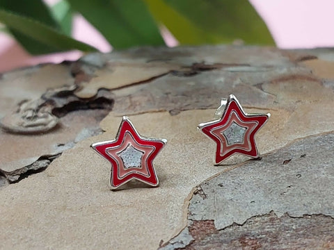 Pink Star Earrings