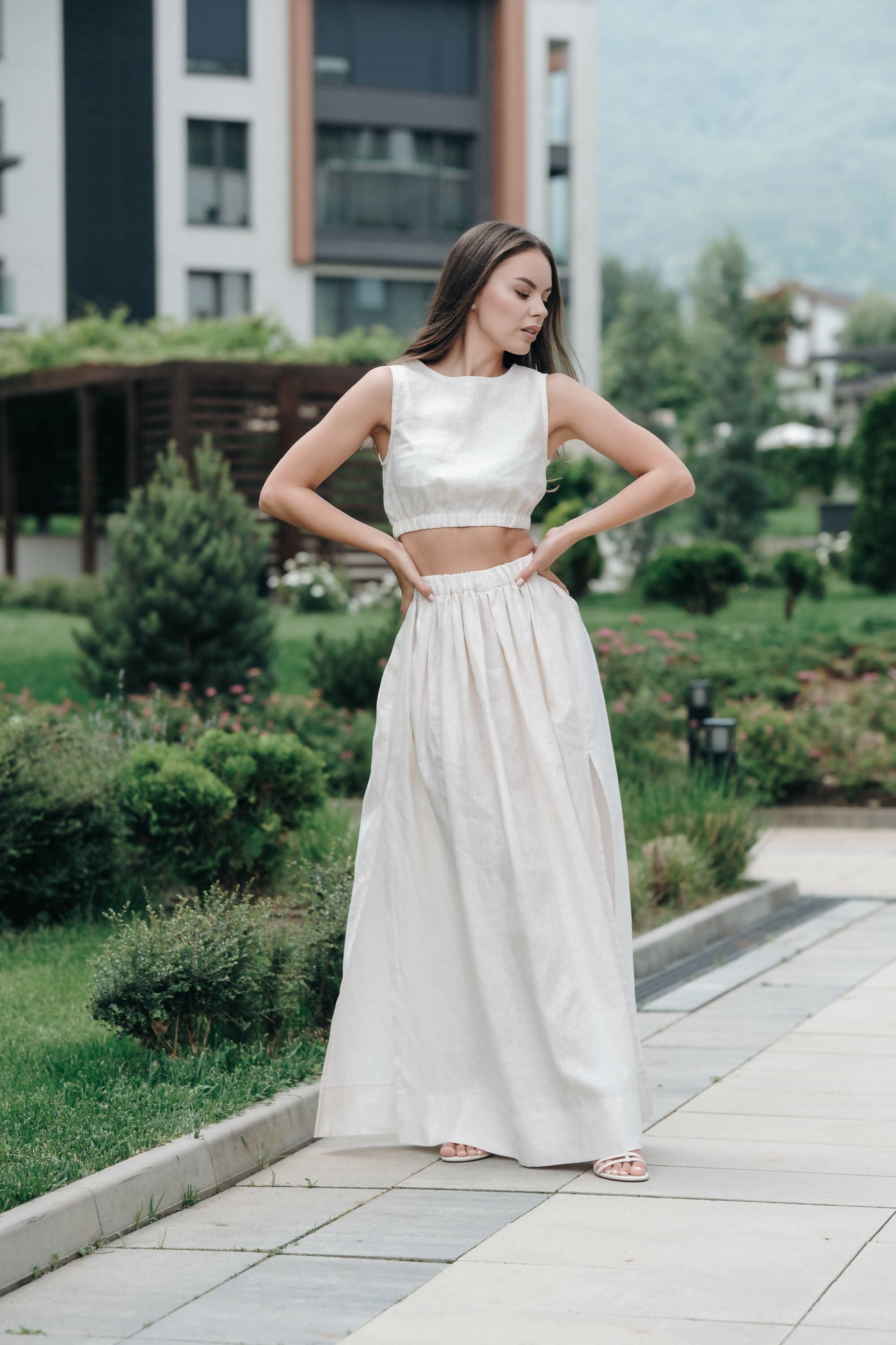 Rosché Linen Set With Skirt