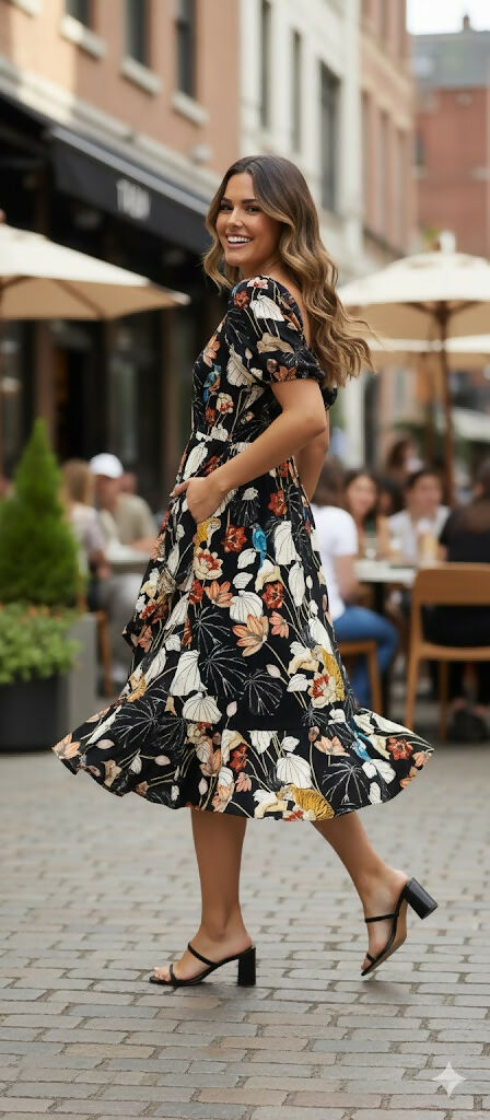 MY PEANUT Canvas Black Dress