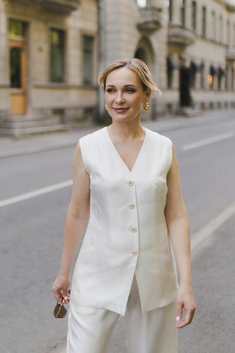 Viscose Vest in White