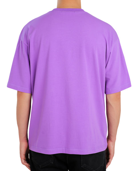 Oversized Purple T-Shirt with Purple and Blue Adras Pattern