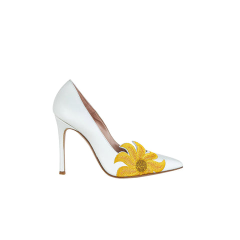 Sunflower in off-white high heels