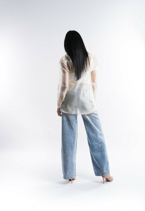 Yellow Organza Blouse