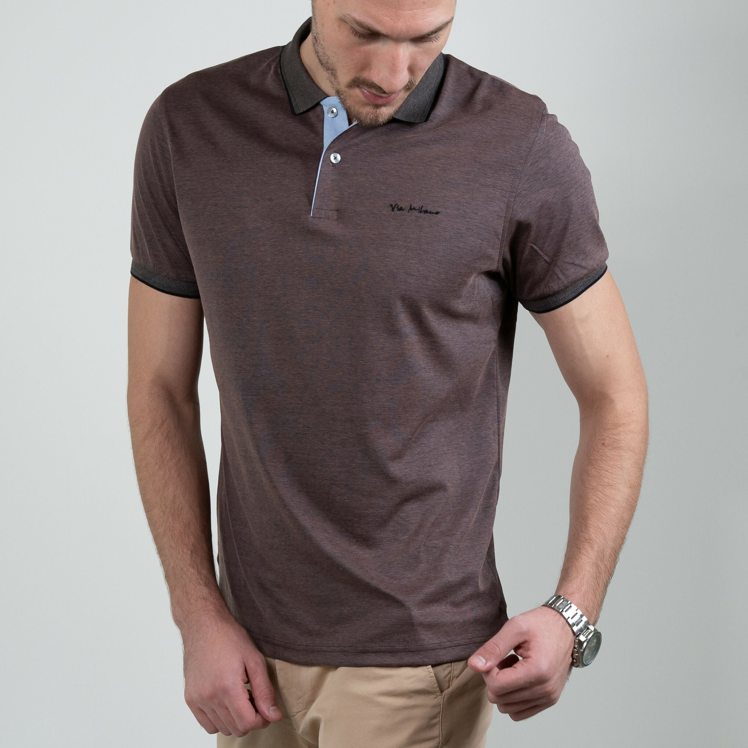 Via Milano Polo T-shirts Rose wood