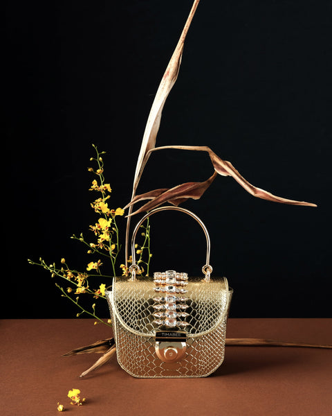 Timabee Gold Doko Handbag