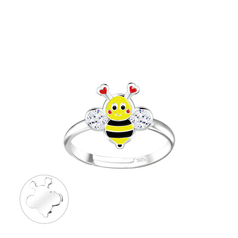 Crystal Bee Adjustable Ring