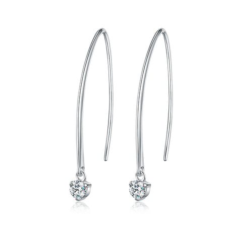 Earrings Clips with cubic zirconia