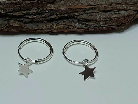 Star Hoop Earrings