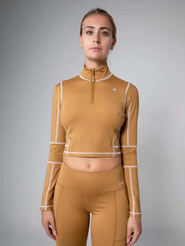 KANZEI ZIP LONGSLEEVE CARAMEL