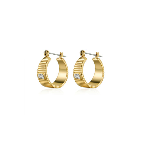 The Francois Ridged Hoops- Gold