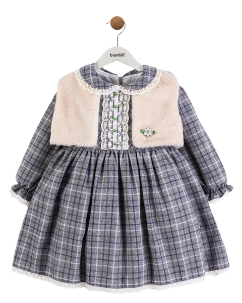 BOMBILI Girls 2-piece set (drees,jacket) - Green