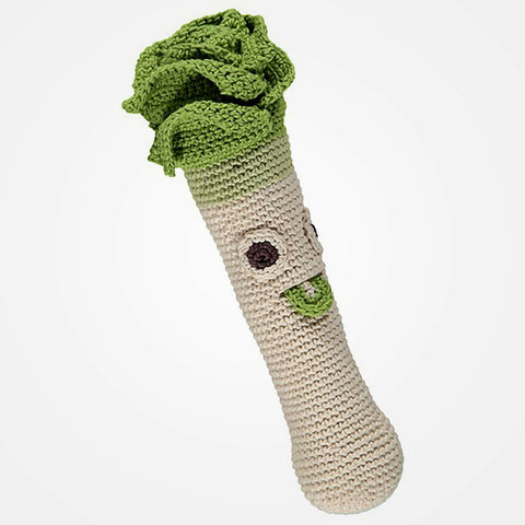 susarts crochet doll'' Leeks'' rattle