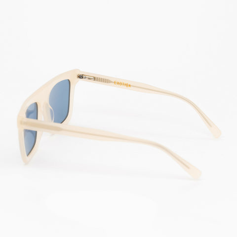 Rover Sunglasses | Cream Frames & Blue Lenses