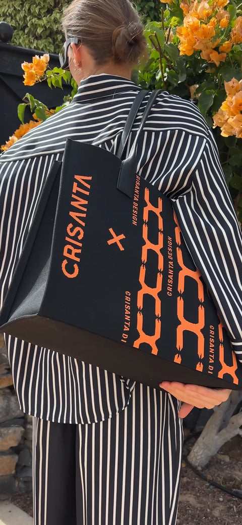 CRISANTA X Limited Edition Shopper Bag with Bold Graphic