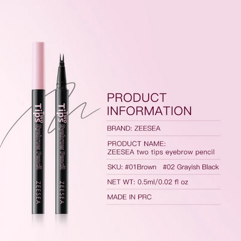 ZEESEA Two tips eyebrow pencil 01 Brown