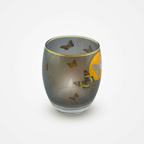 Soft Ember Glass Candleholder.