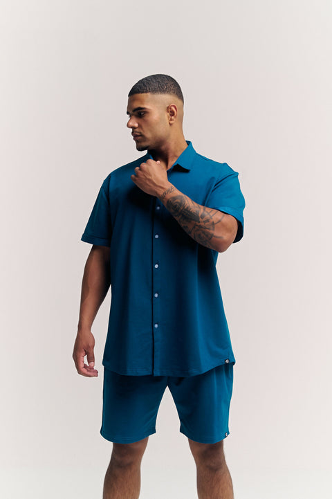 Prime Button-up Shirt Pacific Blue