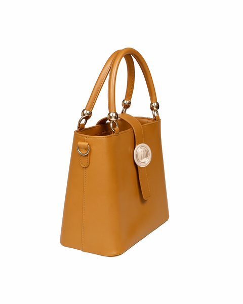 Agape Leather Bag in Camel