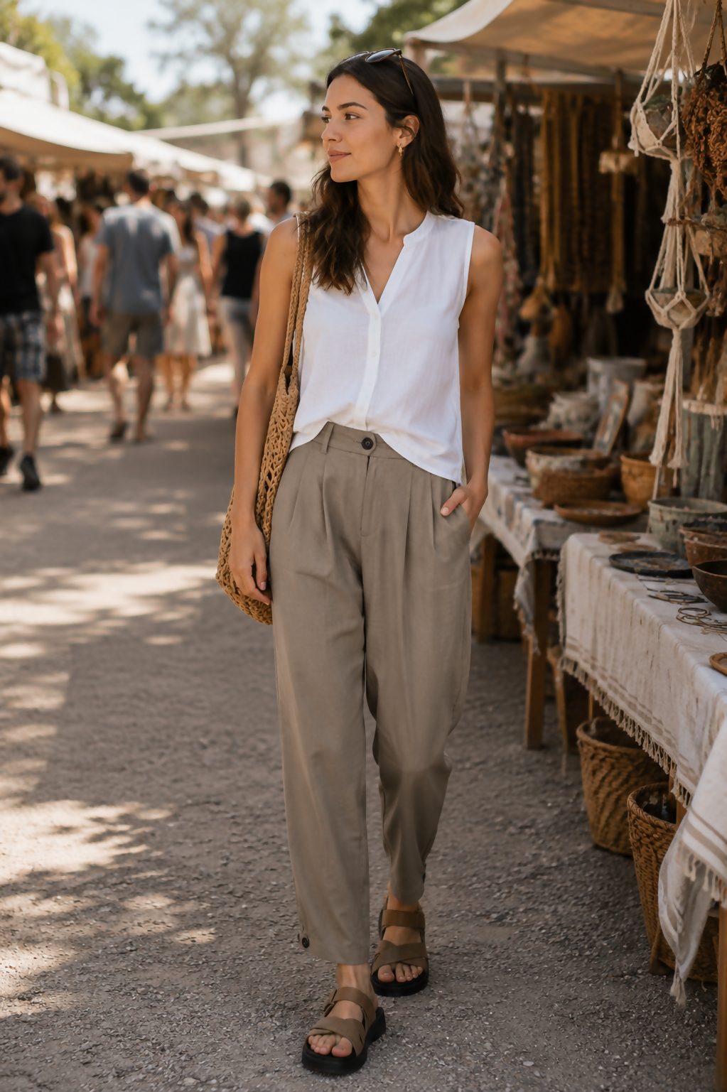 Olive trousers
