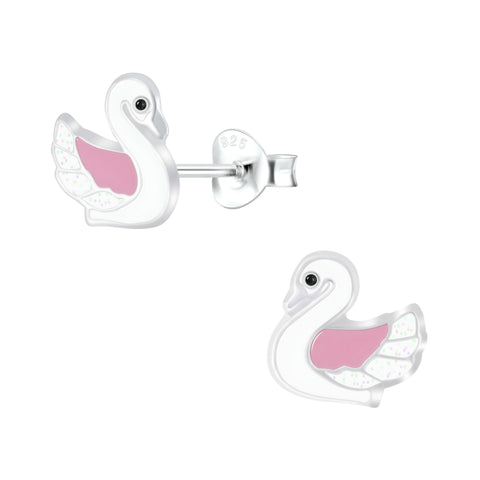 Swan Stud Earrings