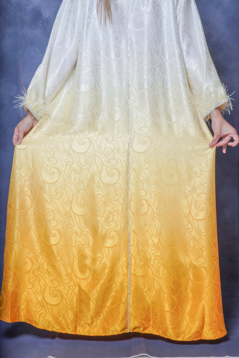 Dress-Jellabiya- Patterned Silk long Loose Style -with splendid Colores