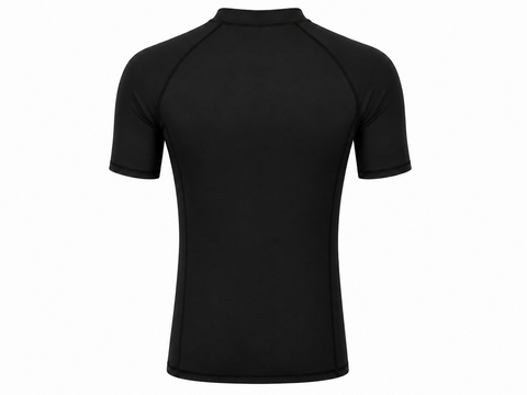 Black Rashguard Shorts Sleeve
