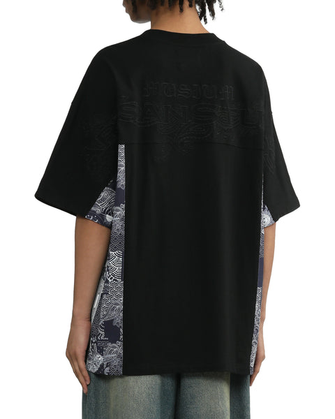 Bandana Patterned Pocket T-shirt in Black