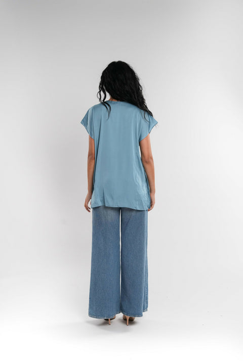Blue Embroidered Tunic