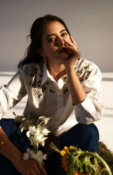 White Embriodery Shirt