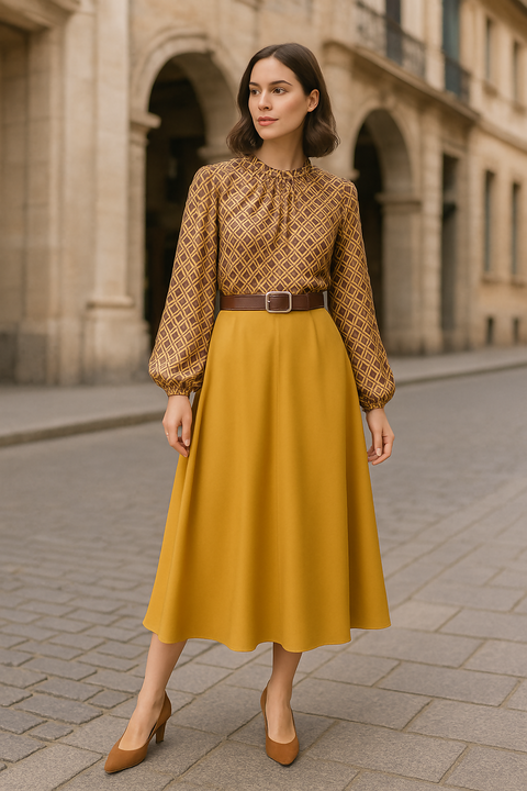 MY PEANUT Sukran Dress in Mustard