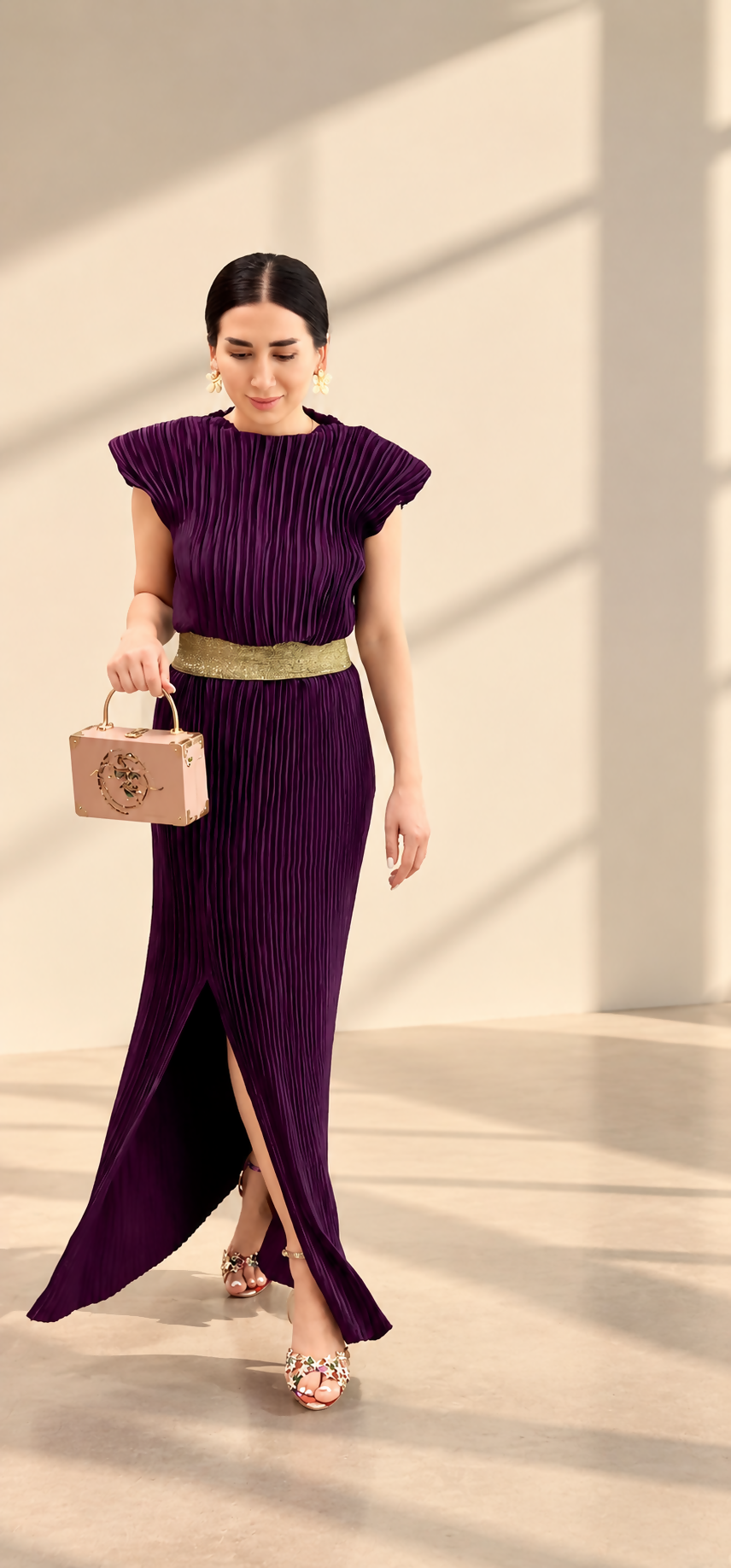Icona Stile Purple Pleated Co-ord Set