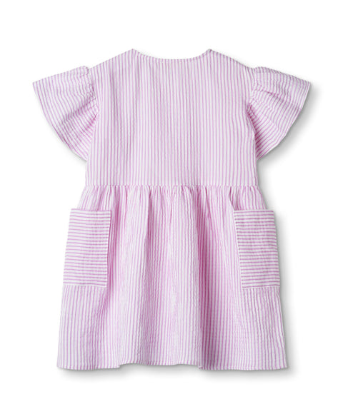 F1402 - CIAO STRIPE DRESS - CLOUD DANCER PINK STRIPE - Extra 4