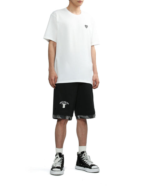 Heart Logo Short Sleeve T-shirt in White