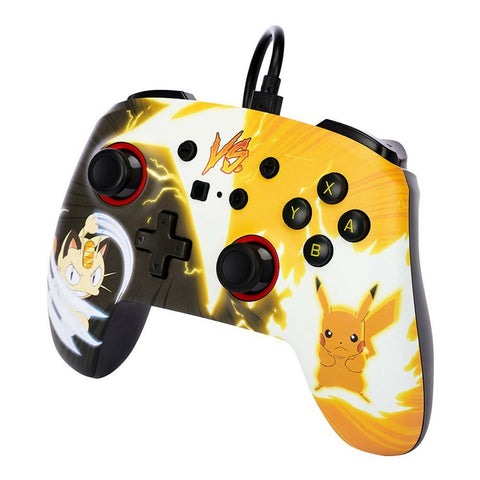 PowerA Enhanced Pokémon Switch Wired Controller Meowth vs Pikachu