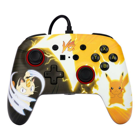 PowerA Enhanced Pokémon Switch Wired Controller Meowth vs Pikachu
