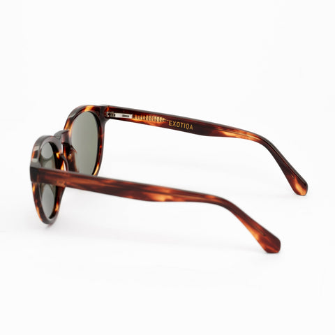 Ritz Sunglasses | Brown Frames & Green Lenses