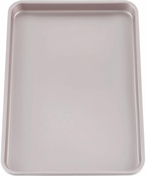 CHEFMADE 15-Inch Baking Sheet Pan, Non-Stick Carbon Steel Rimmed Cookie Sheet Pan (Champagne Gold)