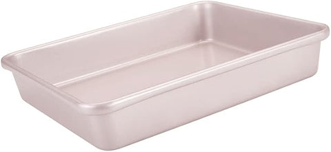 CHEFMADE 9-Inch Rectangle Cake Pan, Non-Stick Loaf Pan for (Champagne Gold)