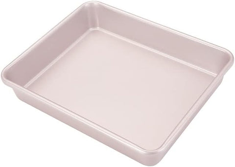 CHEFMADE 9-Inch Rectangle Cake Pan, Non-Stick Loaf Pan for (Champagne Gold)