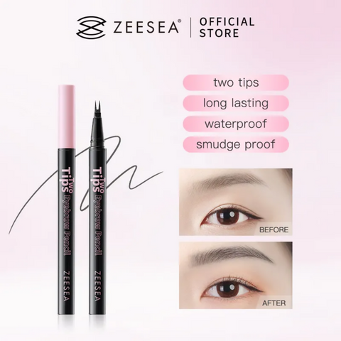 ZEESEA two tips eyebrow pencil 02 GRAYISH BLACK