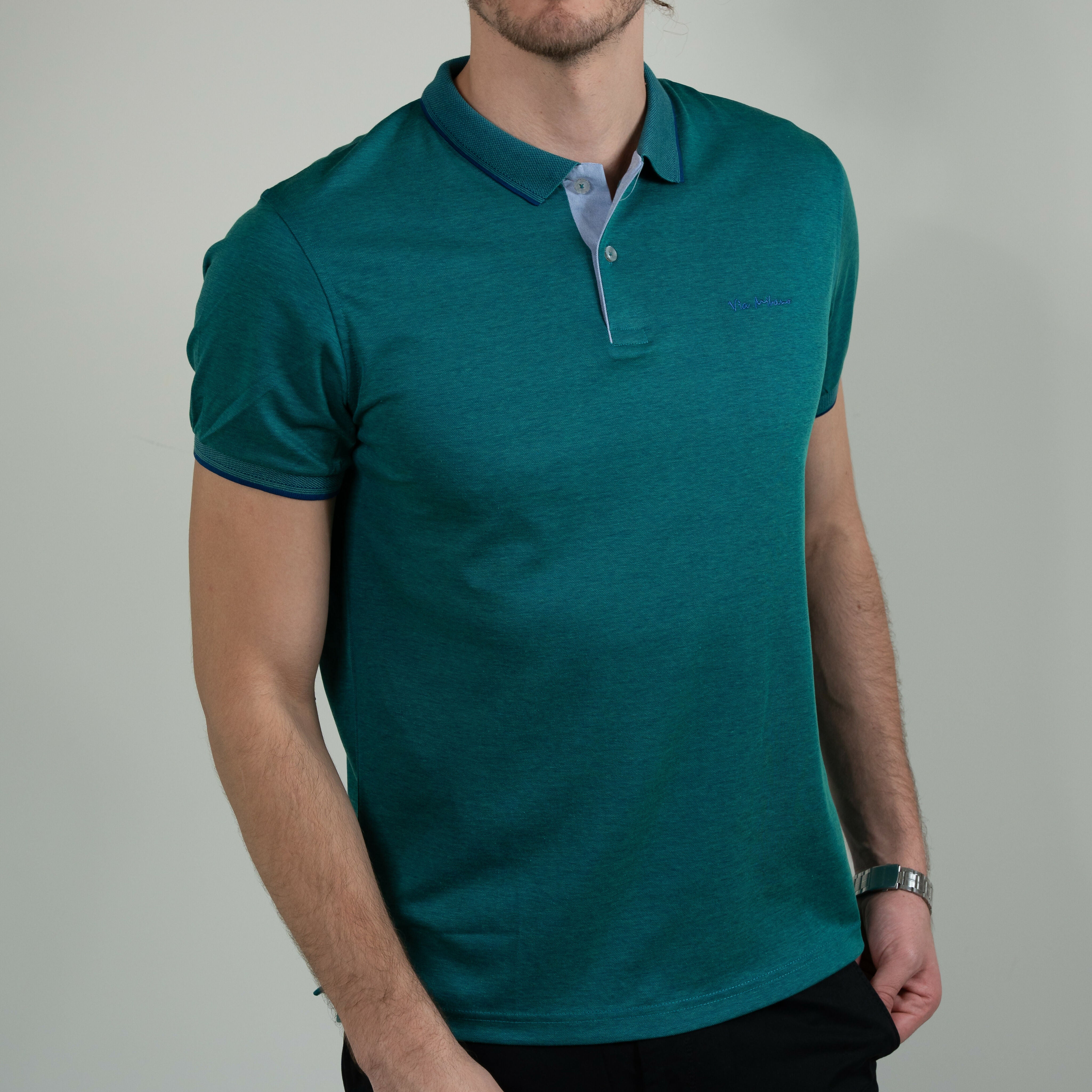 Via Milano Polo T-shirts Pine