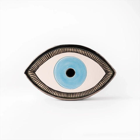 Handcrafted Porcelain Vase - Evil Eye