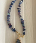 BLUE MIX NATURAL STONE NECKLACE