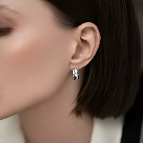 Earrings Duo With Stones