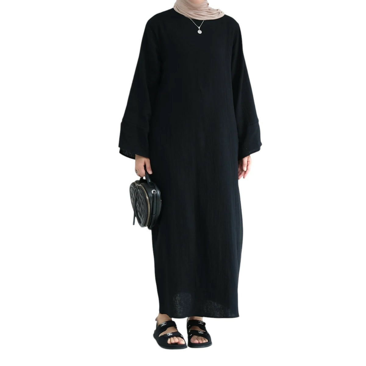 Straight Cut Modern Abaya Dress – 100% Cotton