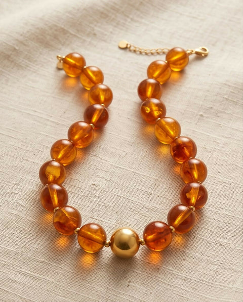 Lyne Amber Handmade necklace