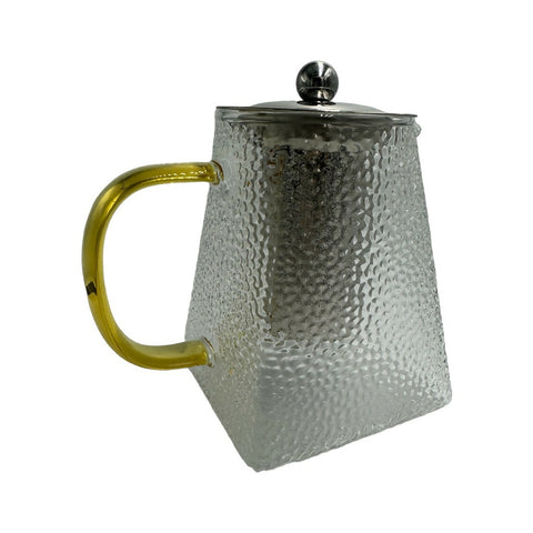 TRIANGLE GLASS TEXTURED TEAPOT